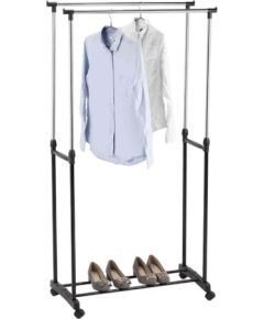 Drēbju pakaramais DOUBLE 80xH90-160cm melns max 24kg