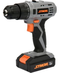 Urbjmašīna-skrūvgriezis Sthor 78972; 18 V; 2x1,3 Ah akum. Urbjmašīnas un skrūvgrieži