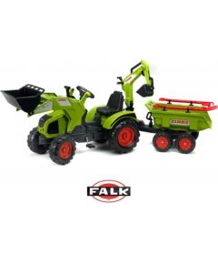 Falk FALK Ogromny traktor CLAAS AXOS z Przyczepą, Łyżką i Spychaczem