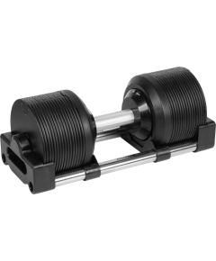 Hantel żeliwny regulowany automat 36 kg, skok co 1kg, REBEL ACTIVE