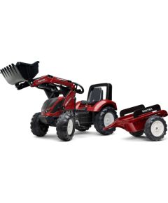 Falk FALK Traktor Valtra Bordowy na Pedały z Przyczepką i Łyżką od 3 Lat