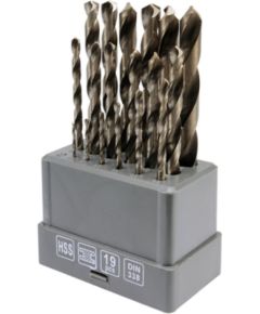 Metāla urbju komplekts Vorel 21999; 1-10 mm; 19 gab. Аксессуары для дрелей