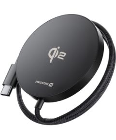 Swissten MagPuck Qi2 Bezvadu Lādētājs 1.5m (saderīgs ar MagSafe) Bezvadu telefonu lādētāji