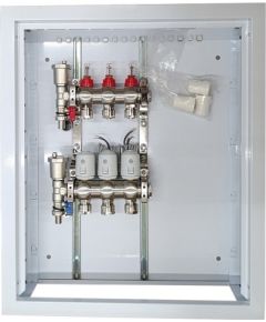Hismart Heating Manifold 3 Loops with Thermal Actuators NC AC230V and Flow Meters Viedie slēdži