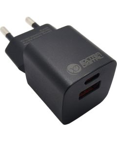 Extradigital Зарядное устройство EXTRA DIGITAL GaN USB Type-C, USB Type-A: 30Вт, PPS