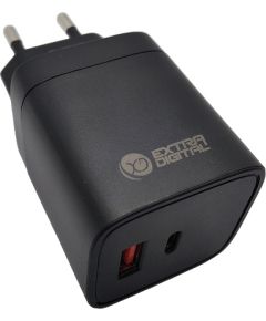 Extradigital Зарядное устройство EXTRA DIGITAL GaN USB Type-C, USB Type-A: 45 Вт, PPS