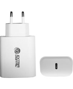 Extradigital Charger EXTRA DIGITAL USB Type-C: 220V, 20W, PD