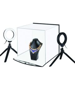 Puluz Photo box with a set of ring lamps, 30x30x30cm