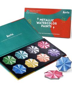 8 Colors Metallic Watercolor Solid Paints APW-001-M0108