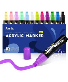 Acrylic Marker Pens ARRTX, 12 Colours