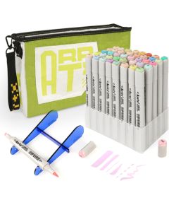 Double-sided Marker Pens ARRTX Oros, 40 Colours, pastel tone shade