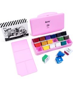 Professional gouache ARRTX, 18x30 ml colors, pink box