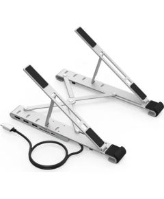 Notebook Stand CHOETECH with USB Type-C 7-Port Hub Palikņi portatīvajiem datoriem