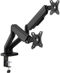 Hismart Dual 17”-32” Monitor Spring-Assisted Arm Mount, black Palikņi portatīvajiem datoriem