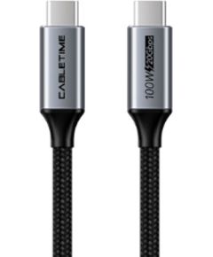 Extradigital Cable USB3.2, Type C - Type C, 20Gbps, 100W, 20V/ 5A, 4K/ 60HZ, 1m