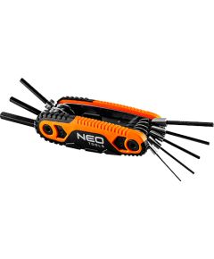 Extradigital Набор HEX шестигранных ключей складной: 1,5, 2, 2.5, 3, 4, 5, 6, 8мм Knaibles un stangas