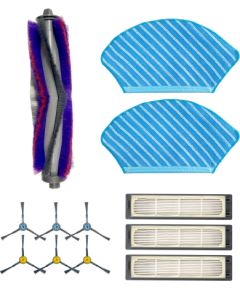 Midea Spare Parts Kit: Side Brush×6pcs, Main Brush×1pc, HEPA Filter×3pcs, Mopping Cloth×2pcs for M7 Midea Citi piederumi