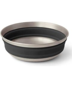 Sea To Summit Salokāma Bļoda DETOUR Stainless Steel Collapsible Bowl M  Beluga Black Столовые приборы