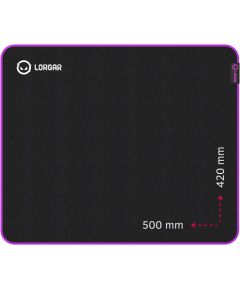 Lorgar Main 315, Gaming mouse pad, High-speed surface, Purple anti-slip rubber base, size: 500mm x 420mm x 3mm, weight 0.39kg Palikņi pelēm