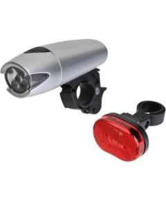 Apgaismojuma komplekts 2K 160293 Silver (XC-8008) Velo lukturi