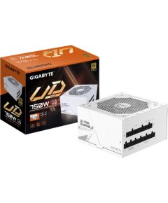 GIGABYTE UD750GM PG5 V2 ICE Power Supply Unit- PCIe Gen 5.1, 80 PLUS Gold, Fully Modular Design, 120mm Fan, ATX 3.1 compatible, EU Plug Datoru barošanas bloki