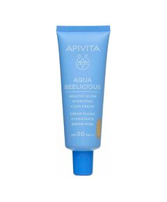 Apivita Aqua Beelicious Healthy Glow Hydrating Fluid Cream SPF 30 - Tónovaný hydratační krém 40ml Ķermeņa kosmētika