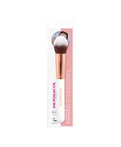 Dermacol Rose Gold D53 Brush - Kosmetický štětec na pudr a kontury s pouzdrem