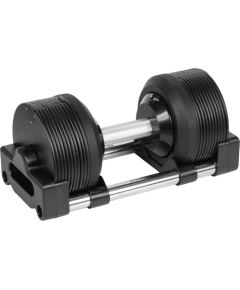 Hantel żeliwny regulowany automat 24 kg, skok co 1kg, REBEL ACTIVE