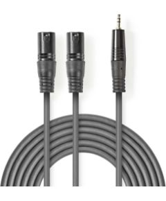Kabelis Nedis 2x XLR M - 3.5mm M 1.5m Dažādi vadi
