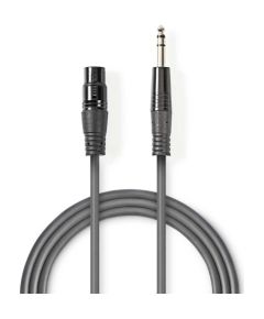 Kabelis Nedis XLR F - 6.35mm M 1.5m Dažādi vadi