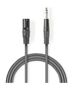 Kabelis Nedis XLR M - 6.35mm M 5m Dažādi vadi