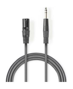 Kabelis Nedis XLR M - 6.35mm M 3m Dažādi vadi