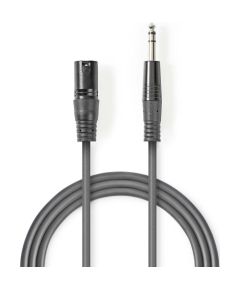 Kabelis Nedis XLR M - 6.35mm M 1.5m Dažādi vadi