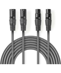 Kabelis Nedis 2x XLR M - 2x XLR F 3m Dažādi vadi