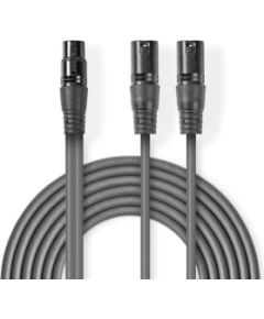 Kabelis Nedis 2x XLR M - XLR F 1.5m Dažādi vadi