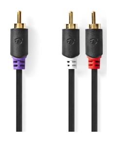 Kabelis Nedis 1x RCA - 2x RCA Subwoofer 3m Dažādi vadi