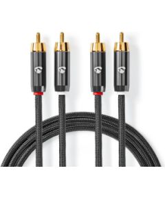 Kabelis Nedis 2x RCA - 2x RCA 2m Проводa