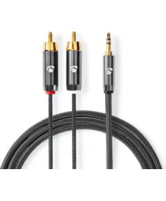 Kabelis Nedis AUX 3.5mm - 2x RCA 1m Dažādi vadi