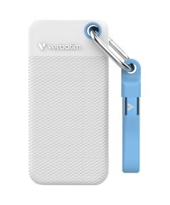 Ārējais SSD Verbatim Pocket White 1TB USB-C Ārējie cietie diski HDD SSD