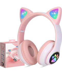 Reach Cat Glow wireless headphones, pink Austiņas