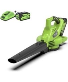 Akumulatora lapu pūtējs Greenworks GD40BVIIK4; 40 V; 1x4,0 Ah akum. Lapu pūtēji 