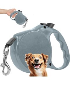 Extralink Pets | Smycz taśma | mocna lekka zwijana dla psa kota długa blokada automatyczna 5m pet-830 Citas preces