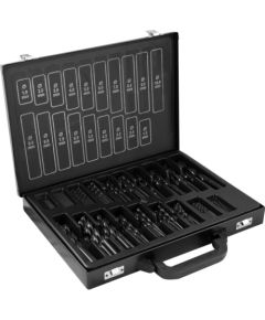 Metāla urbju komplekts HSS 4241 1 10mm, 170gab., melni, JBM