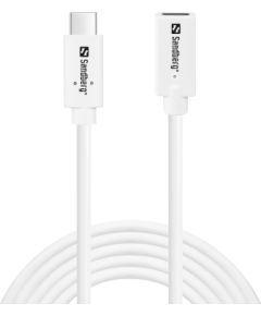 Sandberg 136-55 USB-C>C M-F USB 3.1 100W, 2M Data USB kabeļi