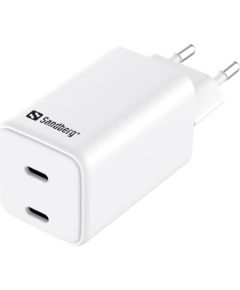 Sandberg 441-56 AC Charger Dual USB-C PD65W EU Зарядные устройства