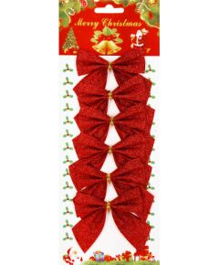 Ziemassvētku bantes Springos CA1307, 8 x 8 cm, 6 gab. Ziemassvētku dekorācijas