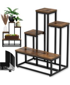 Metāla puķu statīvs Springos GA0210 67 cm ar 4 plauktiem, bēniņu tipa, daudzlīmeņu, moderns Plaukti  