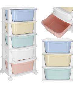 Springos HA0213 Mobilā skapīte ar 5 atvilktnēm uz ritentiņiem Plaukti  