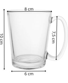 Kafijas un tējas glāzes Springos HA7497  6 gab., ar rokturi latte Glāzes un karafes