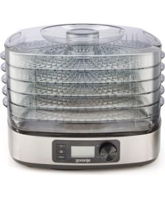 Gorenje Food Dryer FDK500DE Power 380 W Number of trays 5 Temperature control Integrated timer Stainless steel Dārzeņu Tvaicētāji un Žāvētāji